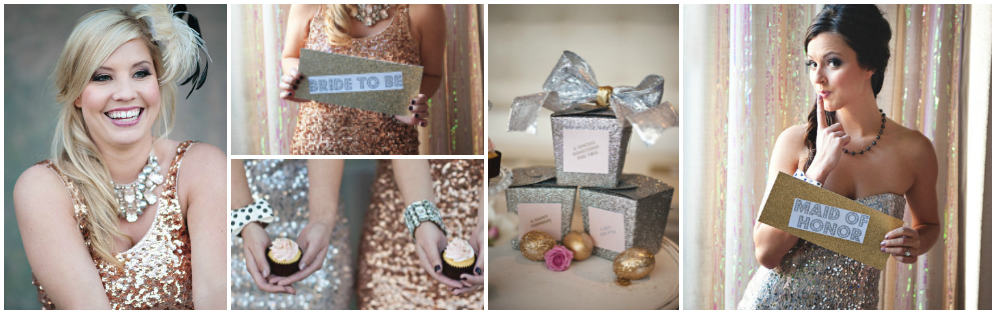glitter hen party theme