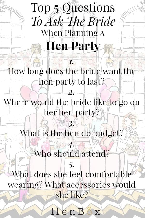 Hen Party Planning Ideas: Top 5 Questions To Ask The Bride To Be When Planning a Hen Party. A Must Read Before Booking Anything!