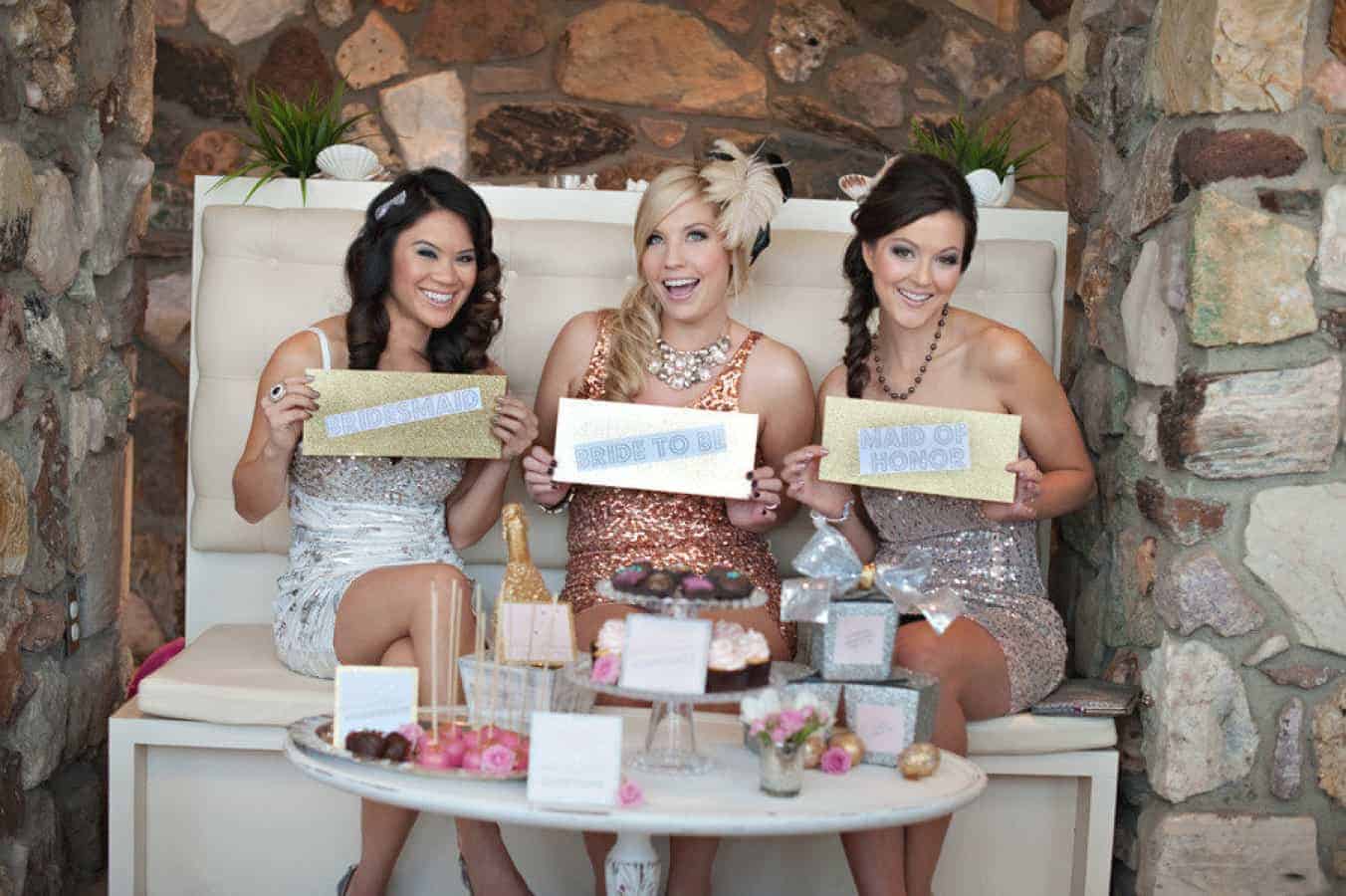 Learn how to host a gold and glittery hen party!
