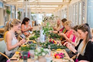 Flower crown hen party in Cornwall