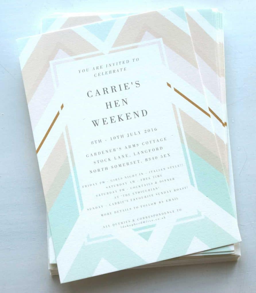 stylish hen party invitations
