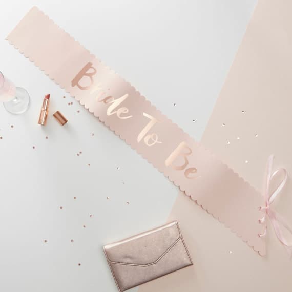 classy pink hen party sash