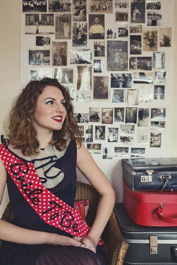 vintage hen party sash