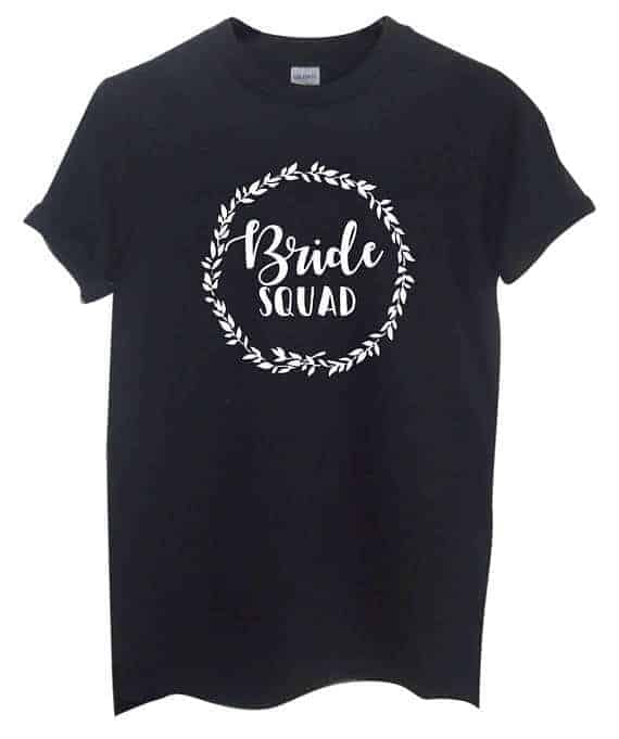 Black Bride Squad Hen Party T Shirt