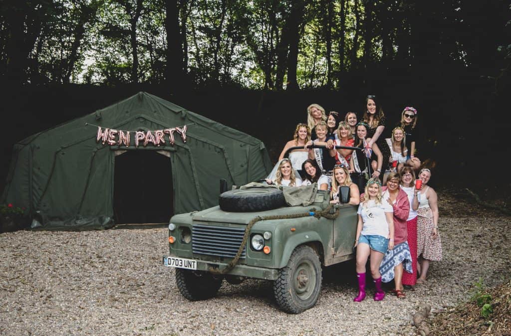 hen party glamping in staffordshire