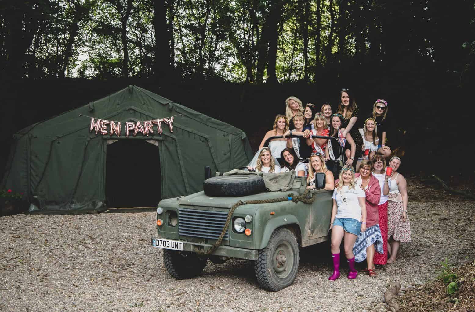 hen party glamping in staffordshire