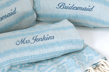 surfing hen party personalised beach towels