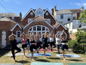 yoga hen party in suffolk