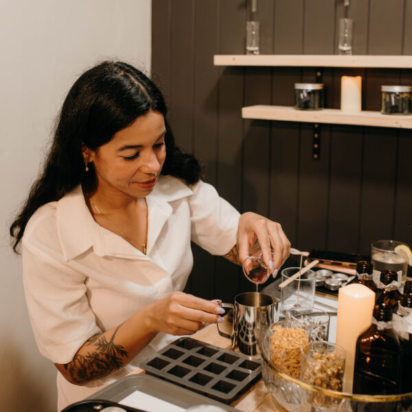 candle making hen party in the Cotswolds