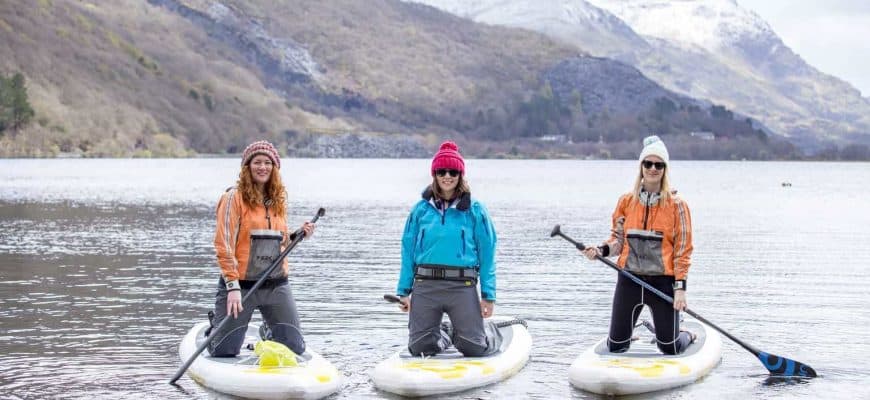 Paddleboarding hen party in Wales