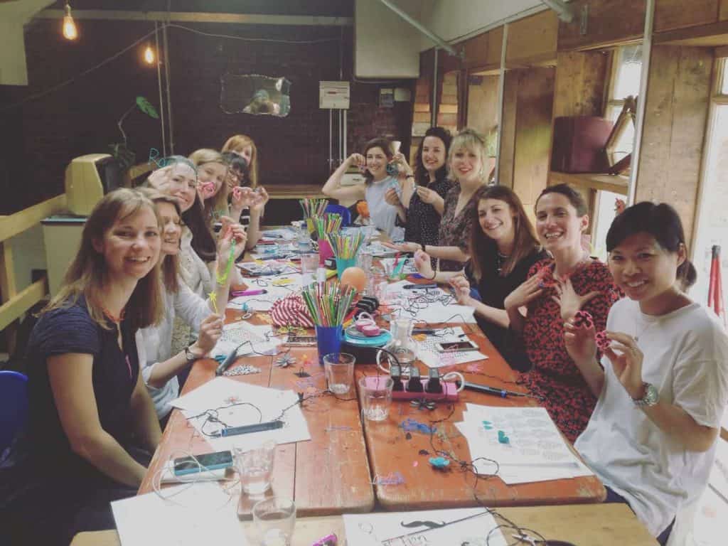 drawing hen party group in London